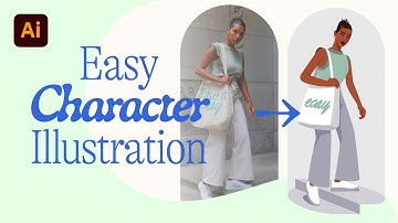 EASY Character Illustration in Adobe Illustrator! 🎨 #illustrator #digitalart #illustration