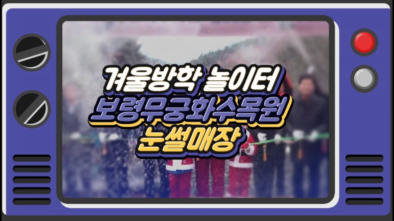 숲 속에 겨울왕국 보령무궁화수목원 눈썰매장 놀러와~보령!
