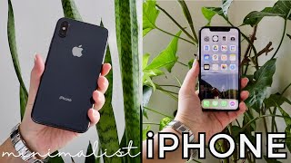 WHAT'S ON MY MINIMALIST iPHONE 10 + TIPS FOR A MINIMAL PHONE ***20 APPS ONLY?!*** Minimalism + Tech screenshot 3