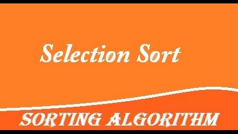 Selection sort algorithm in c
