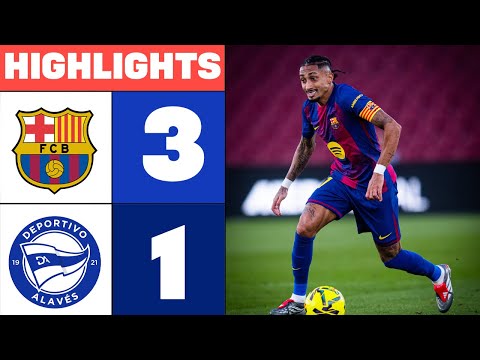 برشلونة  ألافيس 3 1 أبرز الأهداف الدوري الاسباني 25 26