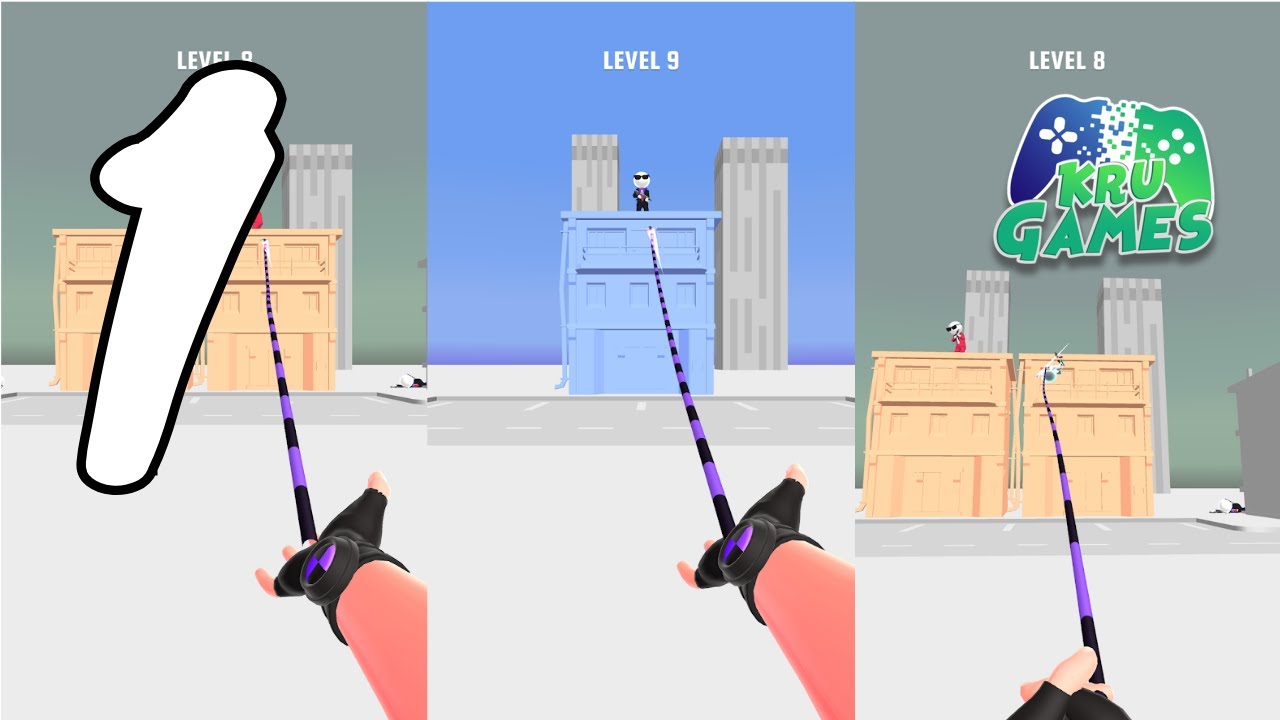 Ropeman 3D Gameplay Walkthrough #1 (Android, IOS)