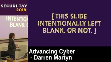 Closing Keynote: Advancing Cyber - Darren Martyn