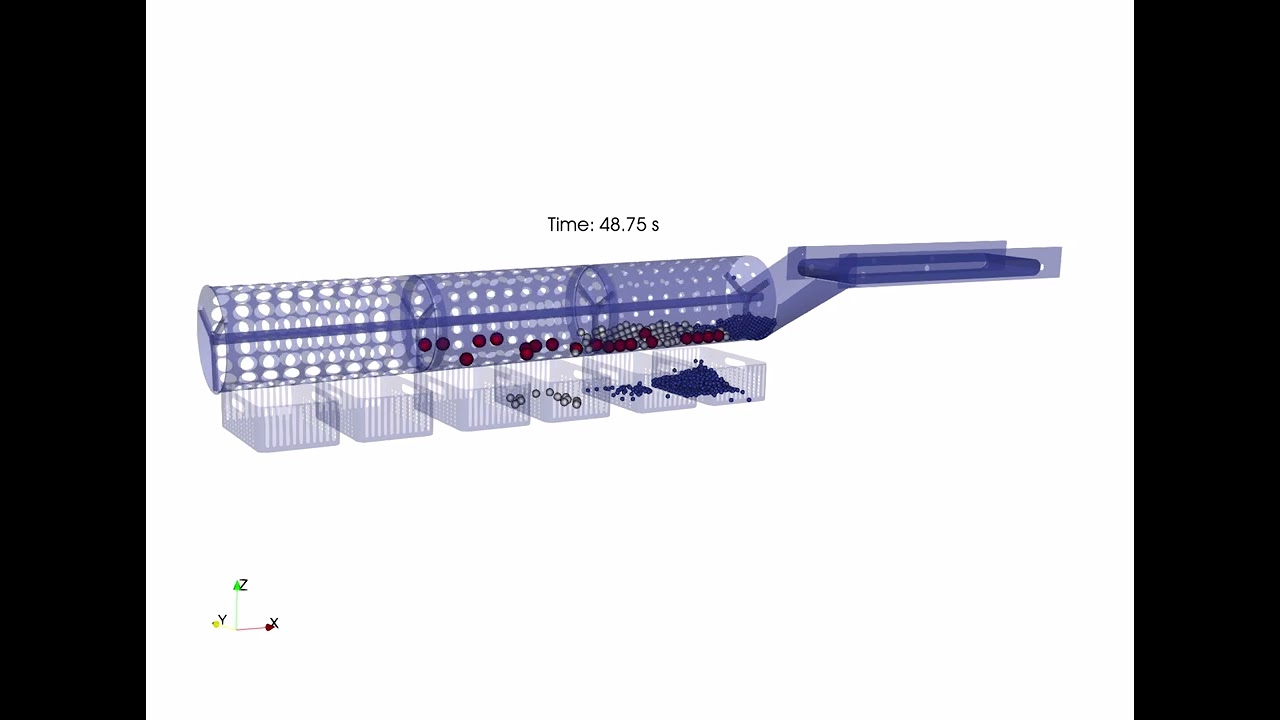 Automation Drum Sorter Simulation Using Discrete Element Method (DEM)