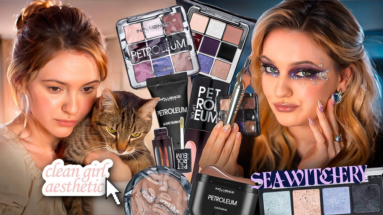 Пробую вирусные эстетики с косметикой INFLUENCE Petroleum ✨ clean girl, sea witchery Pinterest