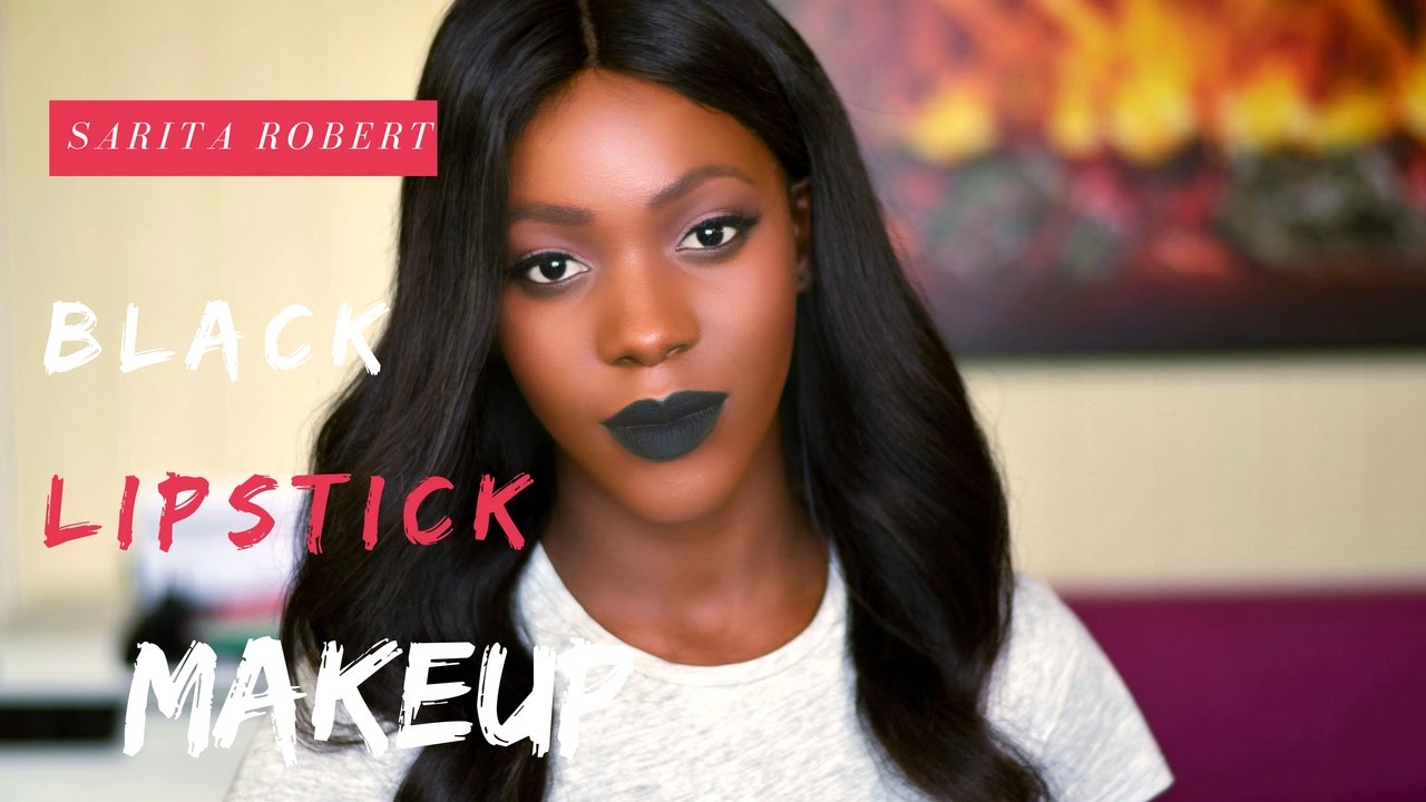 GOTHIC BLACK LIPSTICK FOR DARK SKIN Black Lipstick Look YouTube