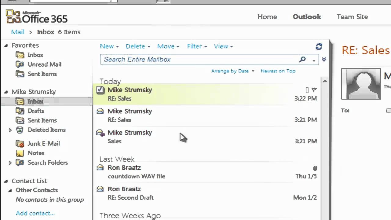 Office 365 Webmail OWA Outlook Web Apps 101 YouTube