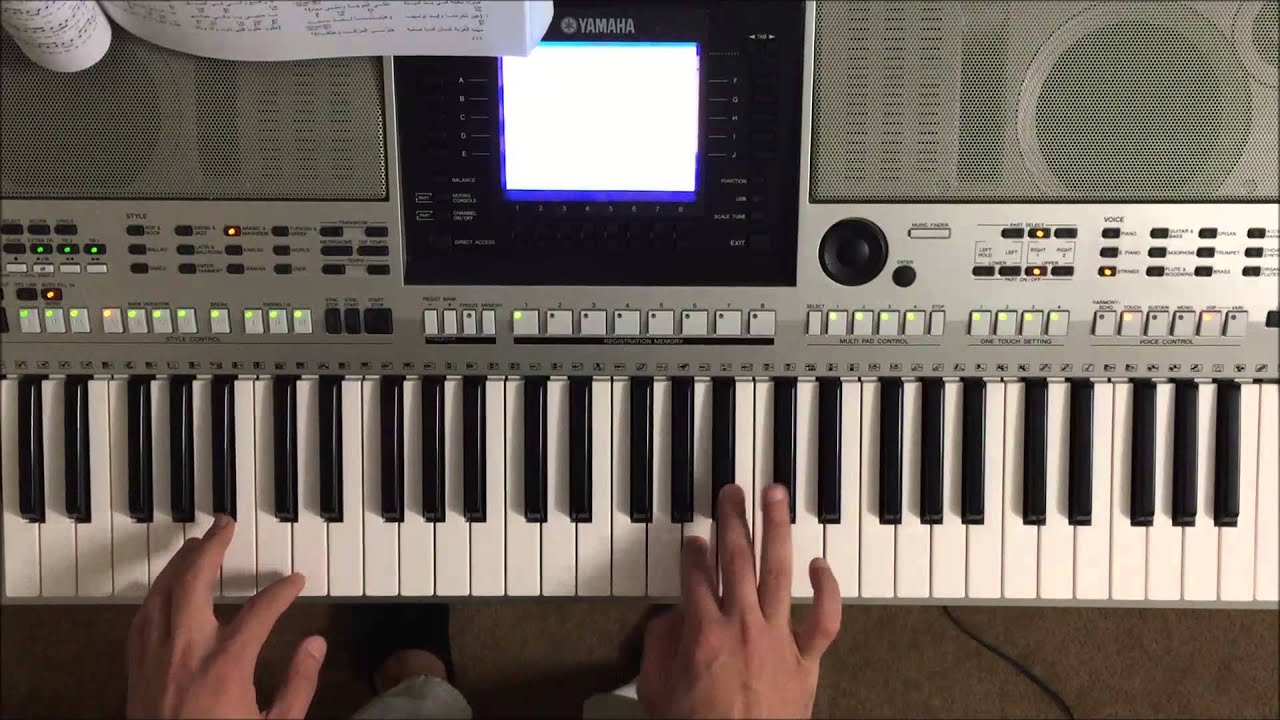 درس 35 تعليم عزف ترنيمة قلبه حنين