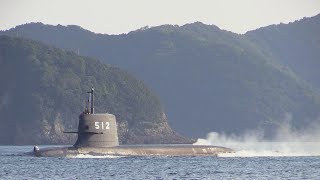M200825C そうりゅう型潜水艦12番艦 『とうりゅう』 公試由良港入港