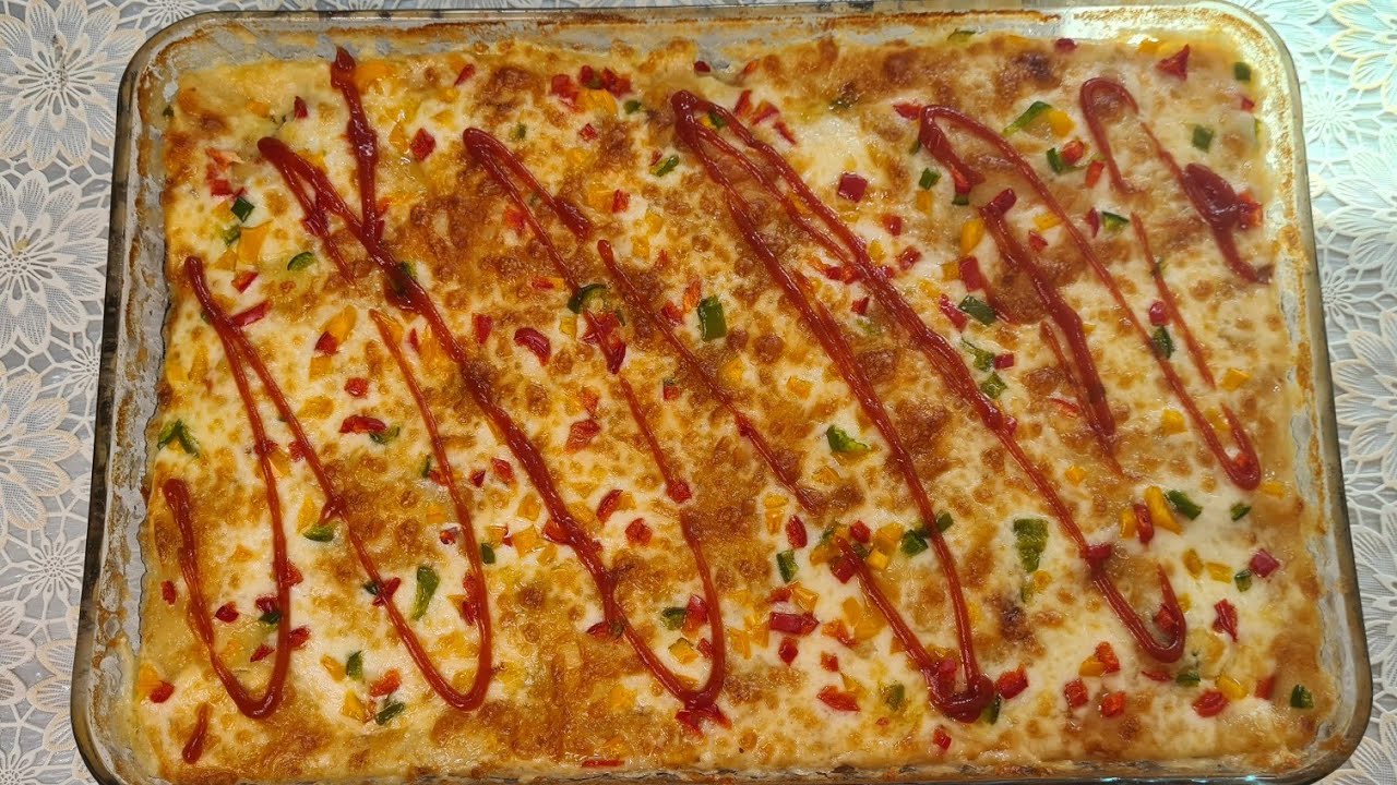 صينية برغر بالفرن بطريقة رائعة للغدا اوالعشا😋