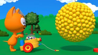 ПРЕМЬЕРА! Котэ ТВ - Пушка с цветными шариками - Сборник - Мультики для детей, малышей 3D