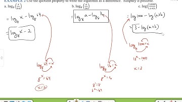 Notes 5.4 Properties of Logarithmic Functions