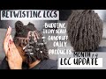 Retwisting 4 month old Locs | Starter Loc update month 1-4