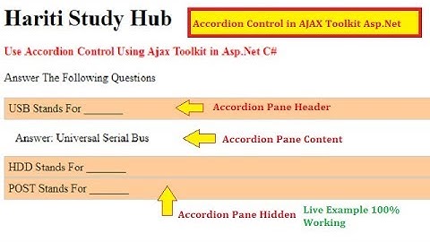 Accordion Control with Ajax Control ToolKit in Asp.Net C# | Hindi | Free Online Learning Class