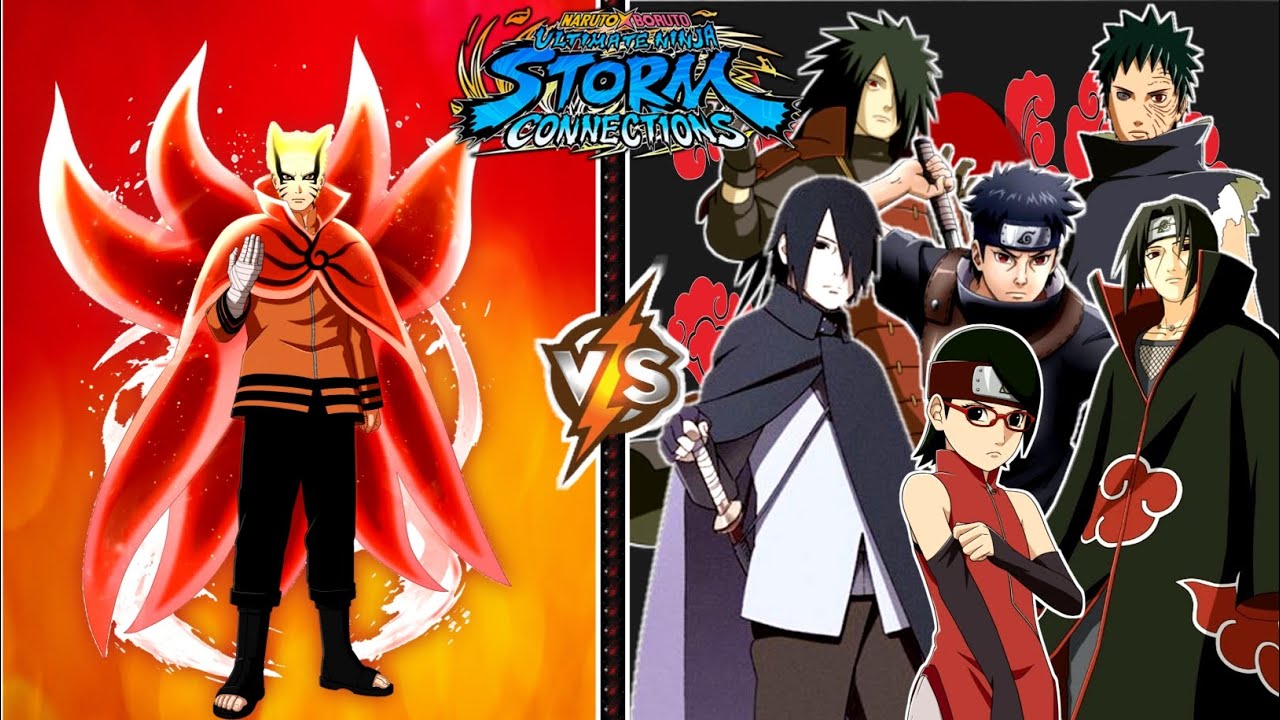 Naruto Baryon Mode vs Uchiha Clan | Naruto Ultimate Ninja Storm Connections