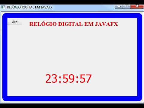 JavaFX - Relógio digital