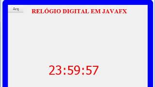 JavaFX - Relógio digital