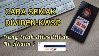 Cara Semak Dividen KWSP Online melalui i-Akaun (Versi Web)