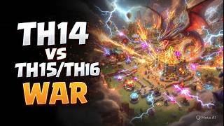 TH14 War Attacks: TH16 3 Star + TH15 2 Star Mistake Analysis | COC