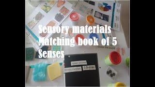 Sensory materials | Matching book of 5 Senses | Autism Victories