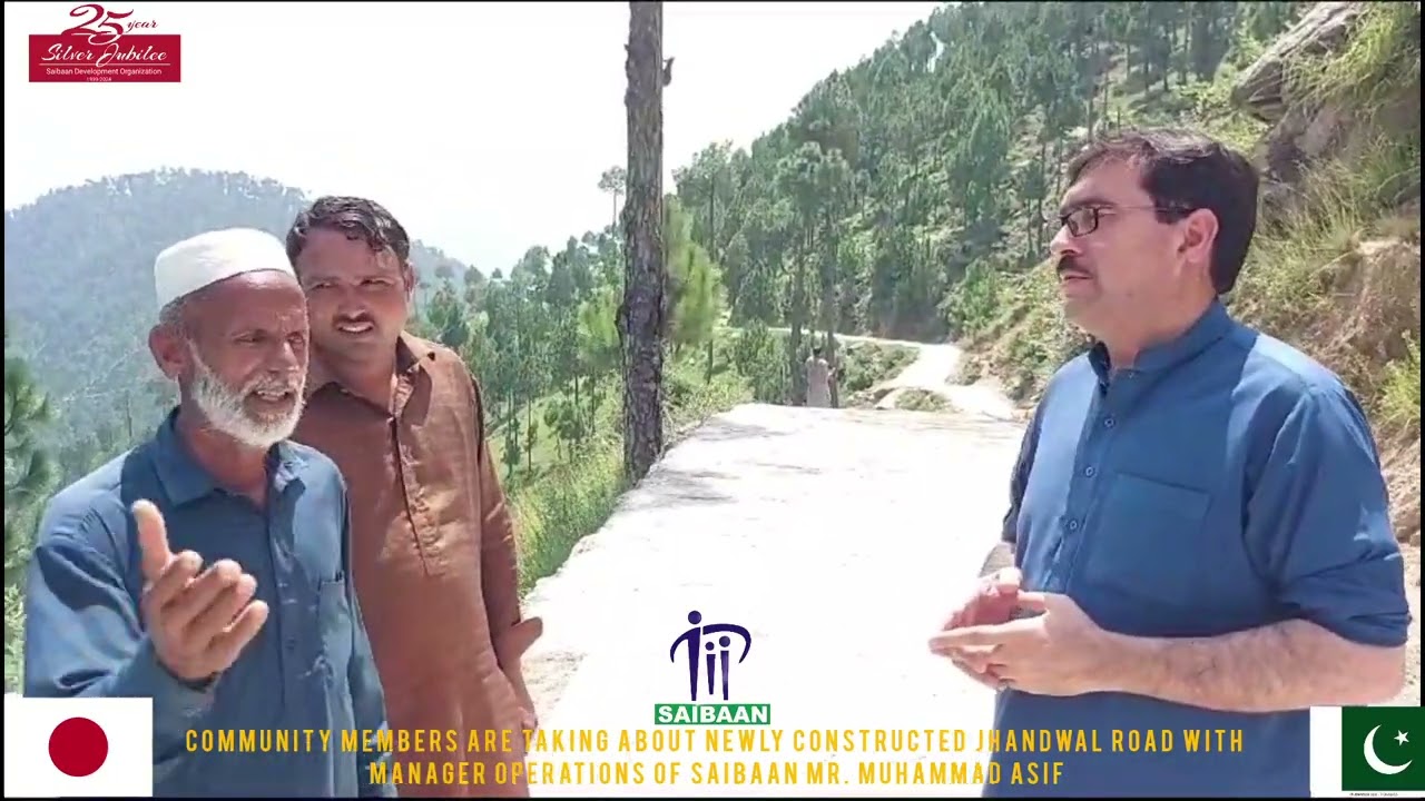 Mr. Muhammad Asif Manager Operations talking to community members from Jhandwal village