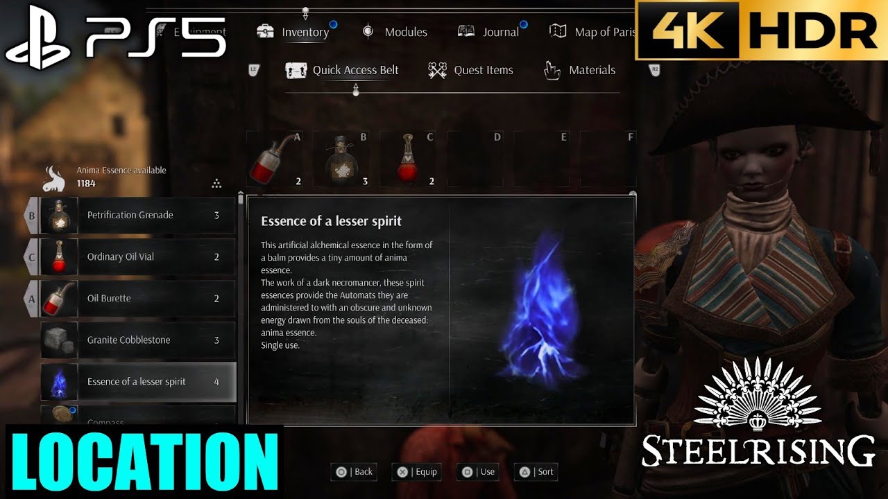 Essence of Lesser Spirit Location Steelrising Closed Beta Les