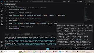 Python Lecture Batch 2: tkinter module