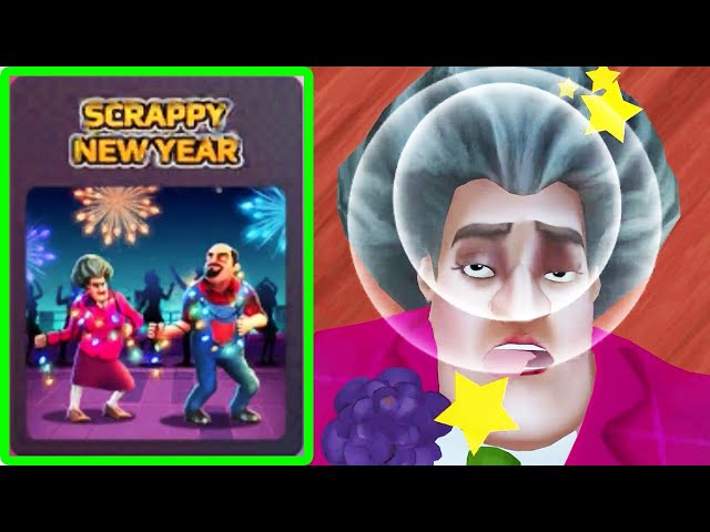 Scary Teacher 3D  miss T Scrappy New Year Walkthrough (iOS Android) 