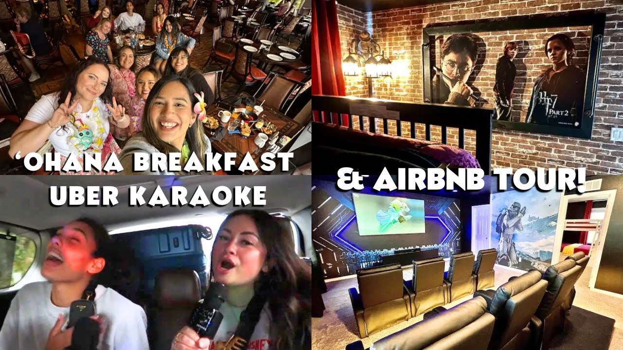 Disney Trip Day 1! 'Ohana, Resort Hopping, Springs, Karaoke, & Airbnb