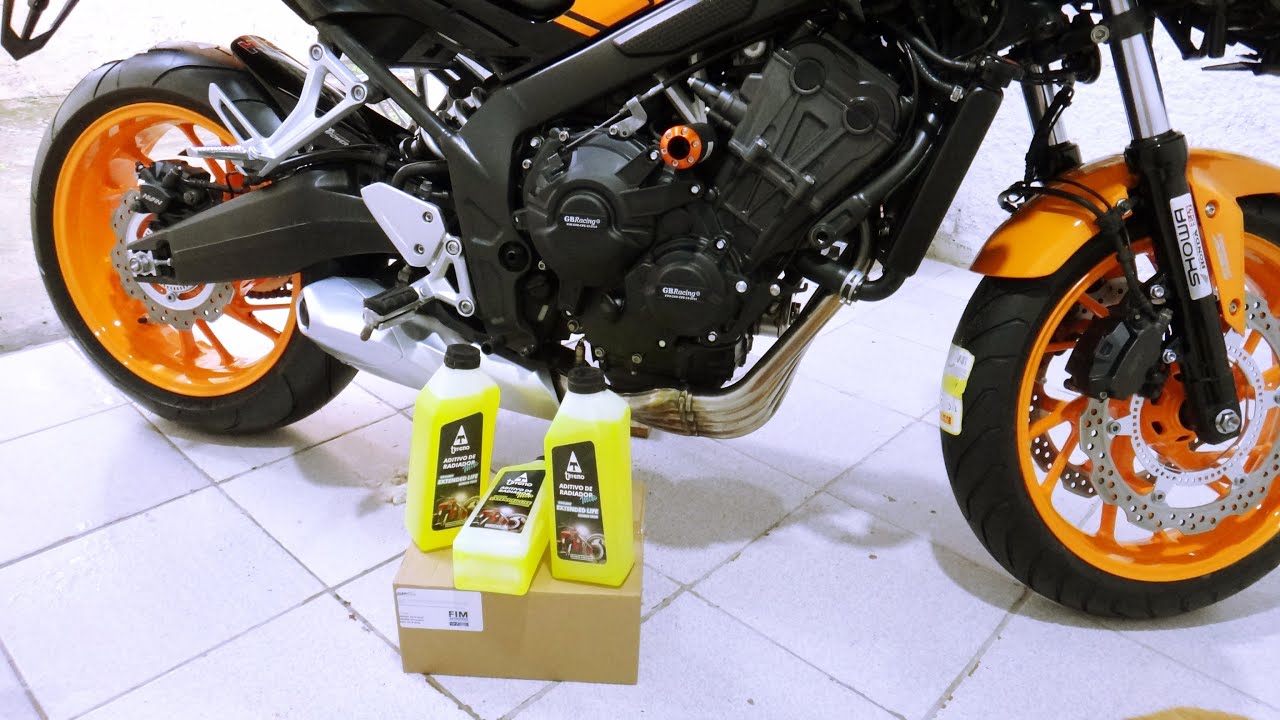 Como trocar líquido de arrefecimento de moto de 600 a 1000 cilindradas CB650 CBR 650 Hornet,MT, etc