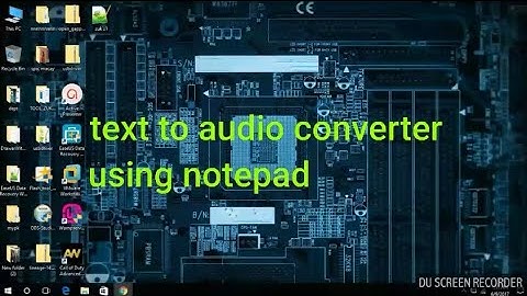 Make Text to Audio Converter using Notepad within 30 sec