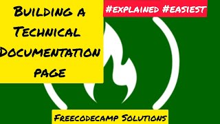 Build a Technical Documentation Page [freecodecamp.org solutions]