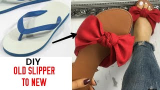 DIY SLIPPERS: How to Make Slippers Using Old fabric and Damaged Flip Flops (Easy & No Sew)