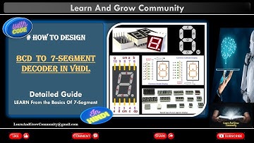 [in Hindi] | How to Design a 7-Segment Display Decoder in VHDL : Simple Steps for beginners.