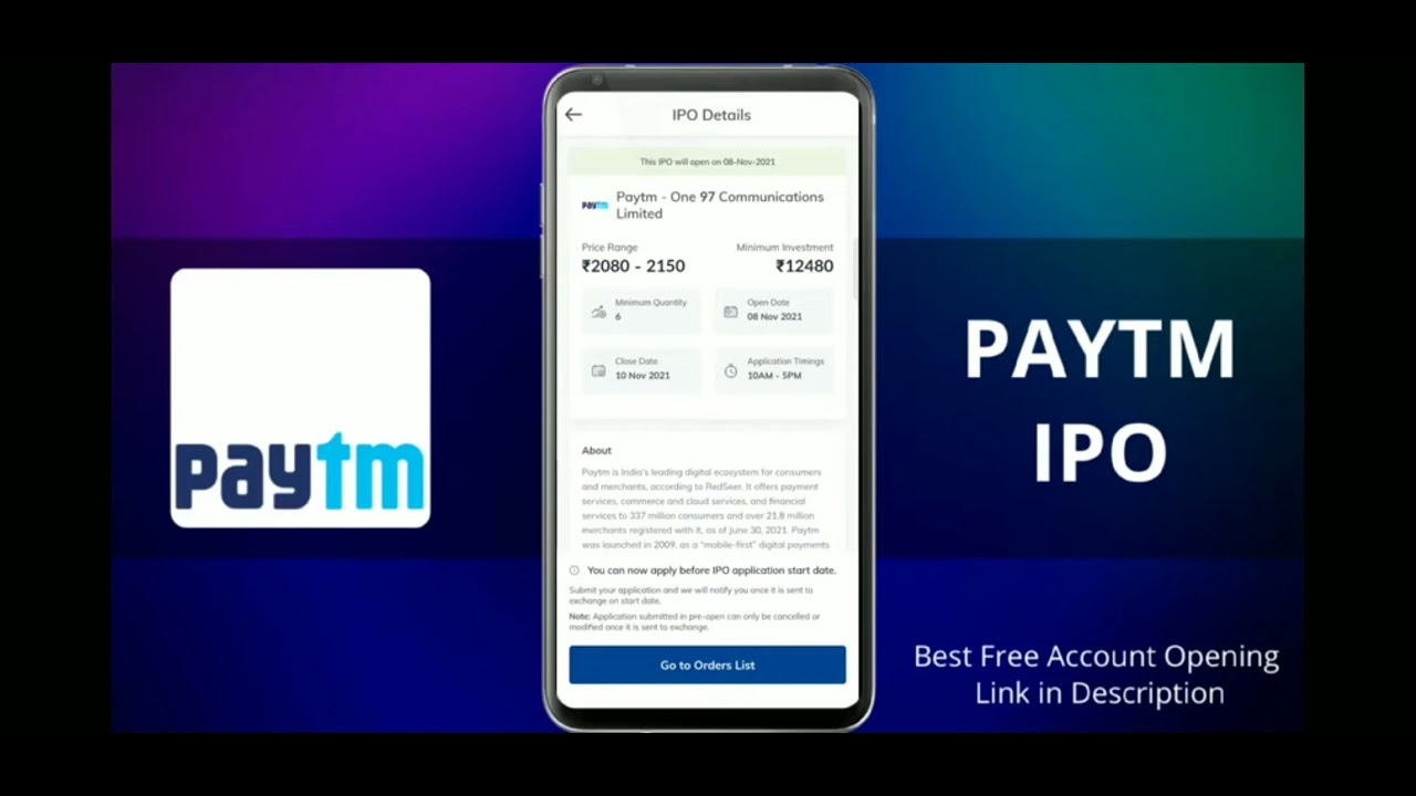 GMP Of PAYTM IPO (GREY MARKET PREMIUM)