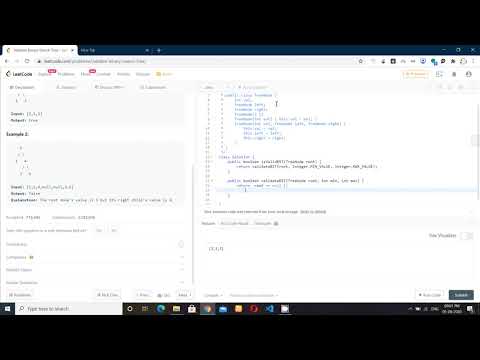 Validate Binary Search Tree (leetcode) | clean one line recursive code