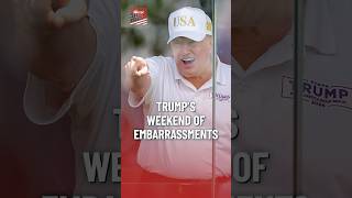 Trump followed by young blonde aide during messy golf outing