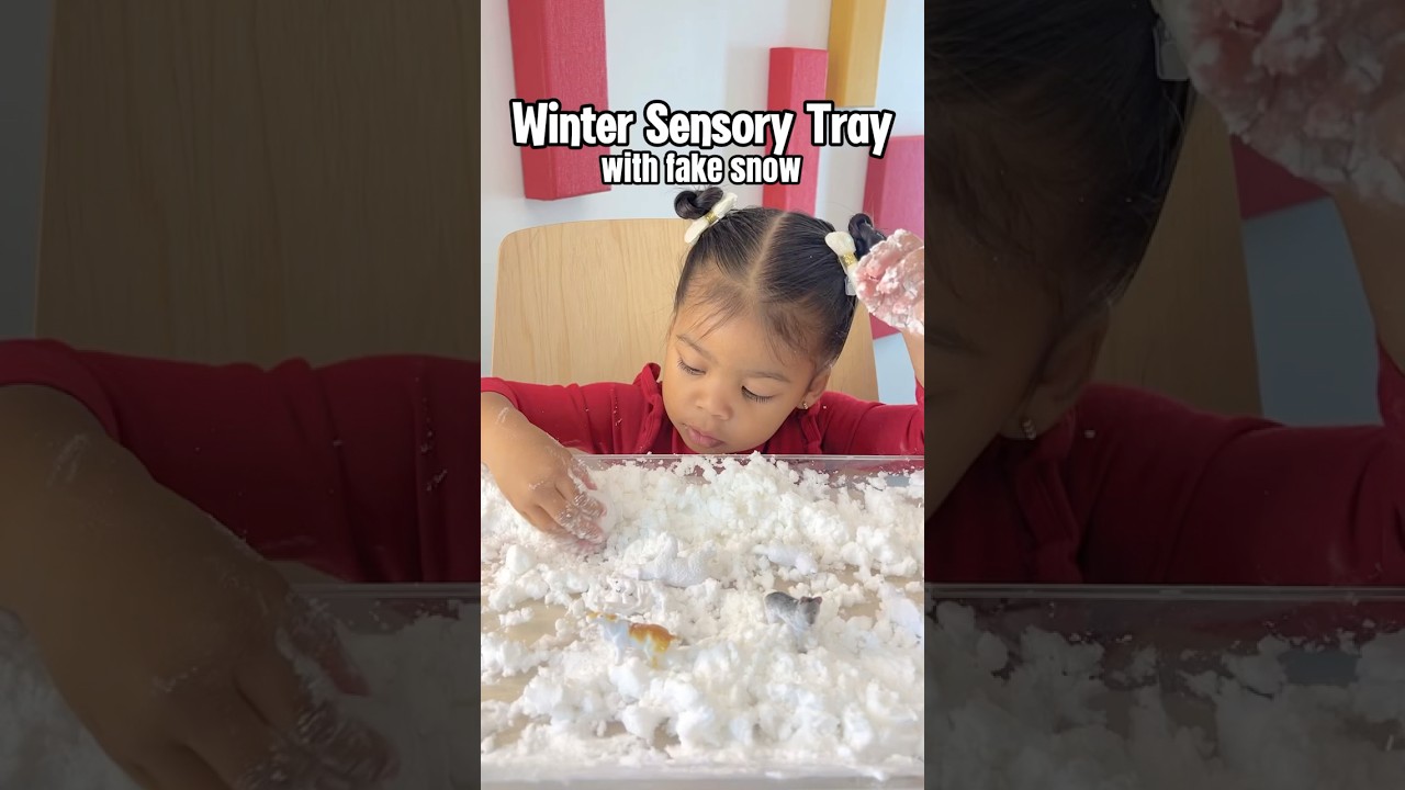DIY Winter Sensory Tray for Toddler 