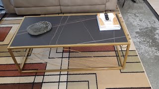 Hernest Marble Topped coffee table unboxing and setup
