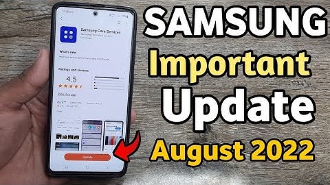 Samsung Important Update August 2022 | A50 A50S A51 A52 A52S A71 A31 F62 M52 A53 M31 M21 A22 M32