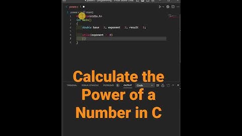 C program to find power of a number ||  Calculate the Power of a Number in C