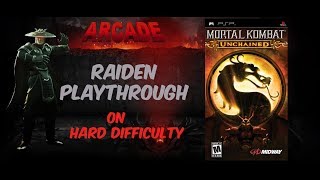 Mortal Kombat:Unchained (Deception)Raiden  Arcade Ladder  Hard [No Match Lost ]