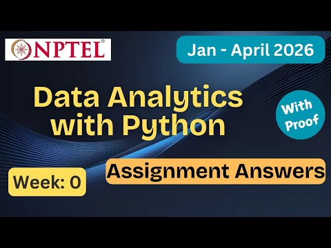 NPTEL Data Analytics with Python Week 0 Assignment Answers With Explanation  | Jan–Apr 2026