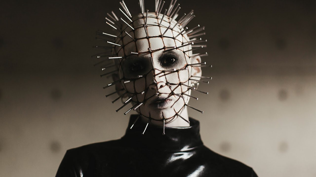 lady hellraiser pinhead inspired makeup cosplay tutorial youtube