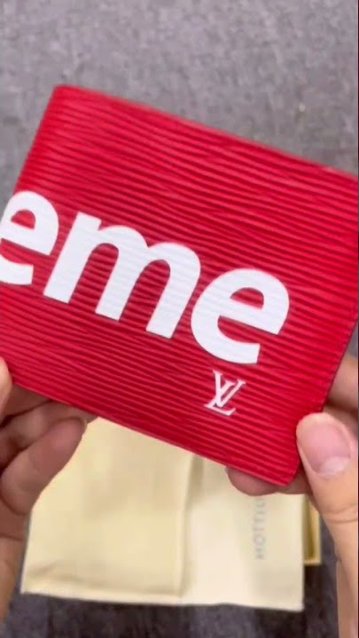 supreme lv black wallet