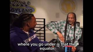 they asked snoop dogg if the earth is flat or round..