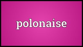 Polonaise Meaning