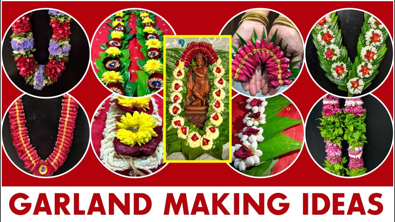 Flower Garland Making Ideas Aaradhan Arts YouTube