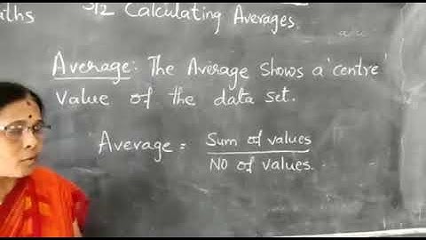 Date : 29/12/2020 Class : 5 Subject: Maths Block - 16 Finding the Average  S2 Calculating Averages