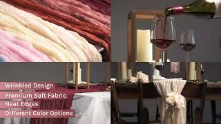 Cheesecloth Table Runner Amazon Listing Video